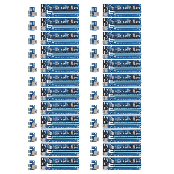 20pcs/lot 60cm PCI-E 1X to 16X Extender Riser Card SATA