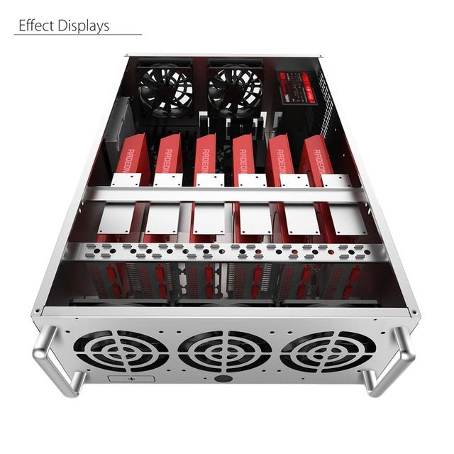 Open Air Mining Frame Rig Graphics Case GPU ATX Fit 6/8 Graphics Card/Fans