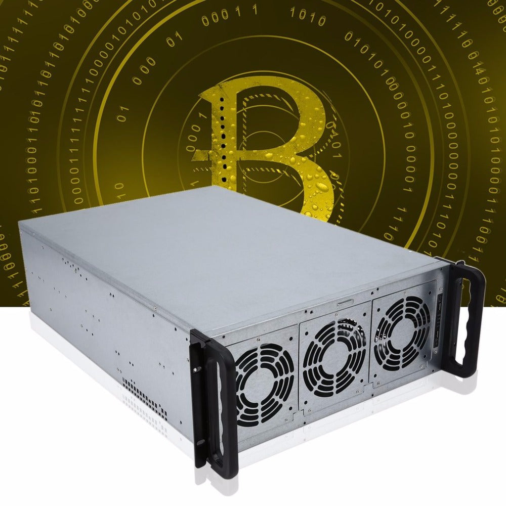 Riser Mining ETH/ETC/ZEC/XMR 4U Mine Mining Machine Chassis 6/8