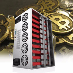 Crypto Coin Open Air Mining Frame Rig Graphics Case ATX Fit 12 GPU