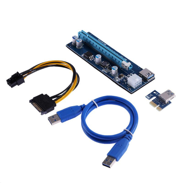 USB 3.0 PCI-E Riser Card PCI Express 1X to 16X PCIe Extender