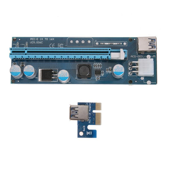 PCI-E Riser 1X to 16X PCI Express Extender Riser Card Graphics Cards Adapter